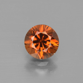 Circón Naranja dorado natural de 1.82 ct, Corte Redondo, VVS-VS