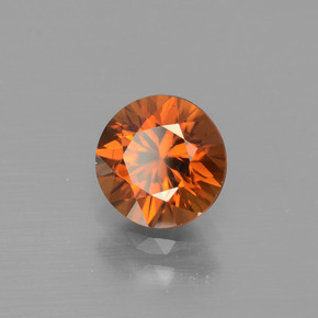 Circón Naranja dorado natural de 1.82 ct, Corte Redondo, VVS-VS