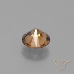 Circón Dorado medio natural de 1.71 ct, Corte Redondo, VS