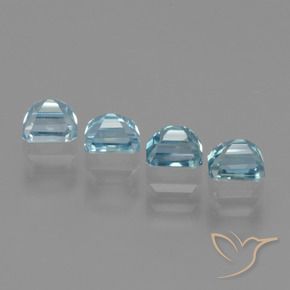Gemas de Circón Azul claro natural de 1.94 ct, Corte Octágono / Esmeralda, VS