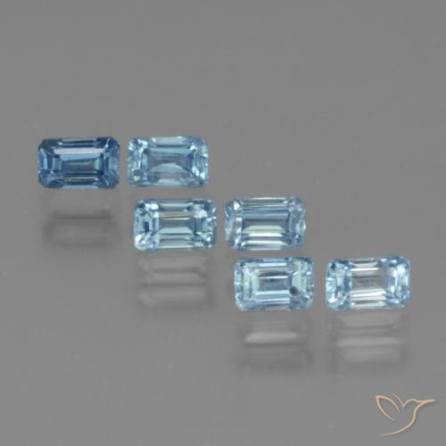 Gemas de Circón Azul natural de 1.82 ct, Corte Octágono / Esmeralda, VS