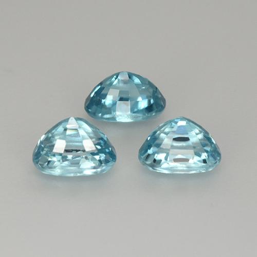 Gemas de Circón Azul natural de 1.80 ct, Corte Óvalo, VS