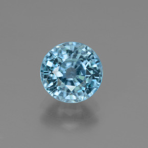 Circón azul natural de 2,75 ct, corte redondo, VS