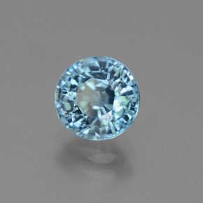 Circón azul natural de 2,75 ct, corte redondo, VS