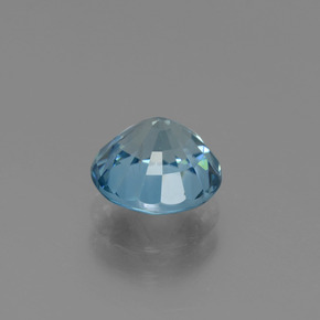 Circón azul natural de 2,75 ct, corte redondo, VS