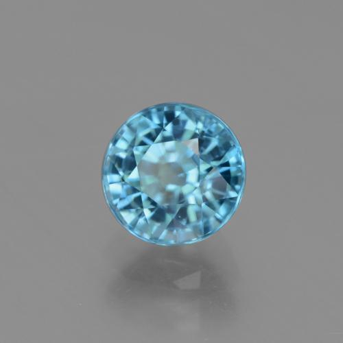 Circón azul natural de 2,69 ct, corte redondo, VS