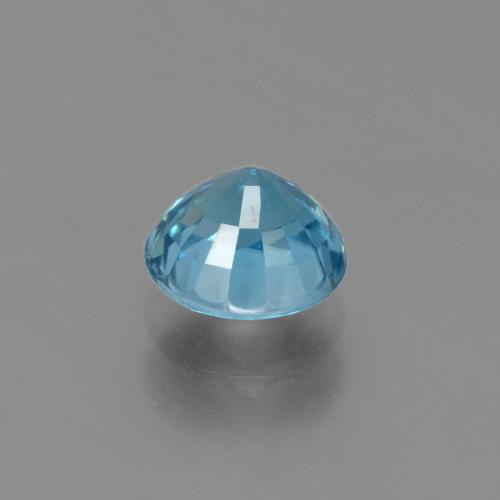 Circón azul natural de 2,69 ct, corte redondo, VS