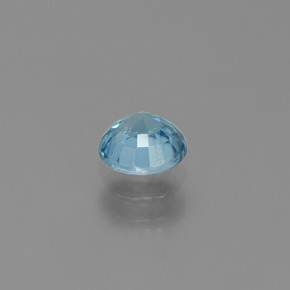 Circón azul natural de 1,09 ct, corte redondo, VVS
