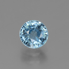 Circón Azul natural de 2.79 ct, Corte Redondo, VVS