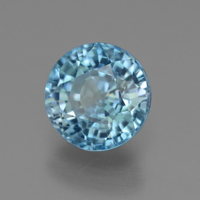 Circón Azul natural de 5.13 ct, Corte Redondo, VS