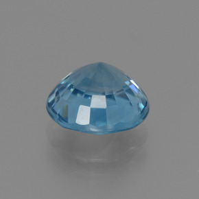 Circón Azul natural de 5.13 ct, Corte Redondo, VS