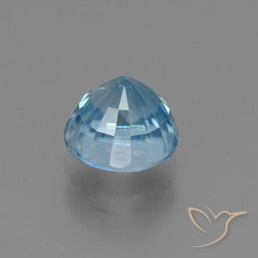 Circón azul natural de 4,02 ct, corte redondo, VS