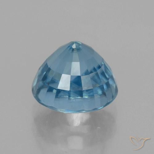 Circón Azul Cielo natural de 4.52 ct, Redondo, VVS