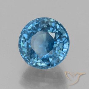 Circón Azul natural de 4.72 ct, Redondo, VVS-VS