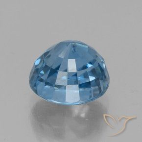 Circón Azul natural de 4.72 ct, Redondo, VVS-VS