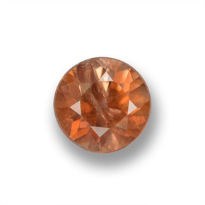 Circón Naranja natural de 0.55 ct, Corte Redondo, VS