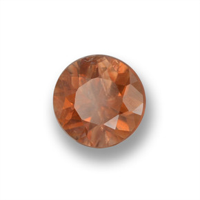 Circón Naranja natural de 0.55 ct, Corte Redondo, VS