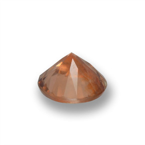 Circón Naranja natural de 0.55 ct, Corte Redondo, VS