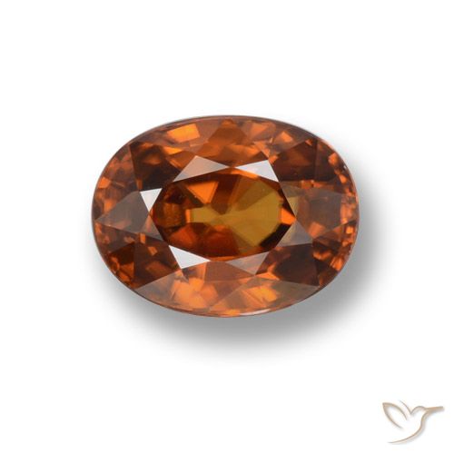 2.37ct Natural Naranja oscuro medio Circón, Ovalada, VVS, Photo A