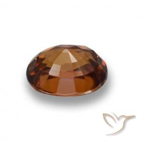 Circón Naranja oscuro medio natural de 2.37 ct, Ovalada, VVS