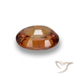 Circón Naranja marrón intenso natural de 2.05 ct, Ovalada, VVS-VS