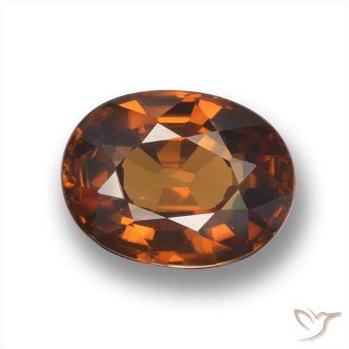 2.07ct Natural Ámbar naranja Circón, Ovalada, VVS-VS