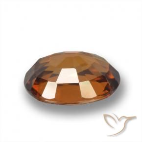 Circón Ámbar naranja natural de 2.07 ct, Ovalada, VVS-VS