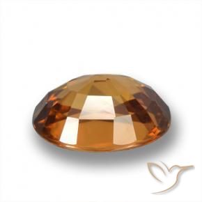 Circón Marrón oscuro medio natural de 2.10 ct, Ovalada, VVS