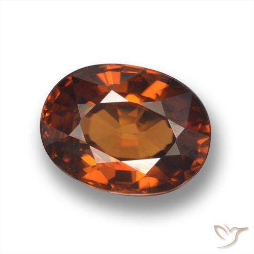 2.04ct Natural Marrón naranja Circón, Ovalada, VVS