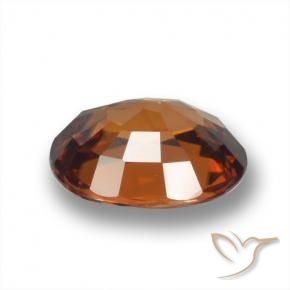 Circón Marrón naranja natural de 2.04 ct, Ovalada, VVS