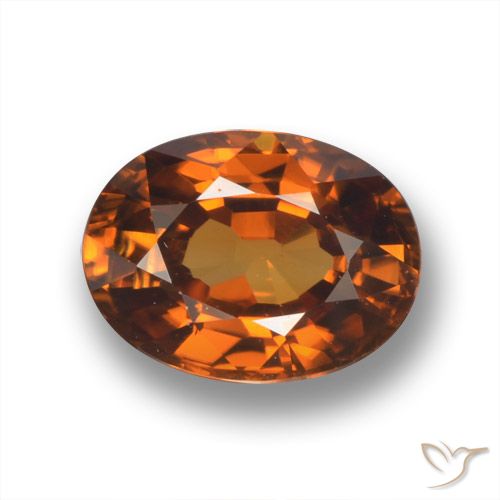 2.10ct Natural Ámbar naranja Circón, Ovalada, VVS
