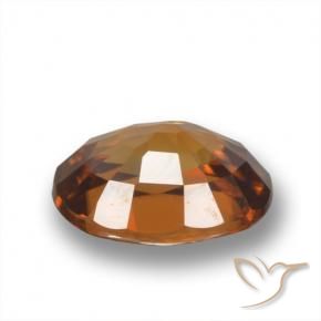 Circón Ámbar naranja natural de 2.10 ct, Ovalada, VVS