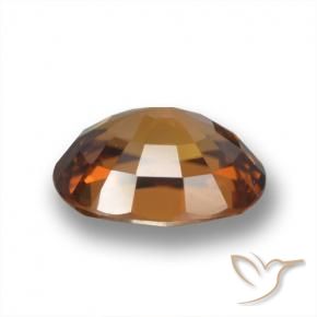 Circón Naranja oscuro medio natural de 2.02 ct, Ovalada, VVS