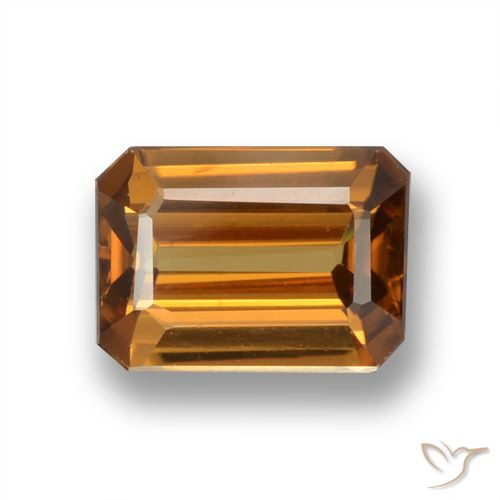 1.83ct Natural Naranja medio Circón, corte esmeralda, VVS