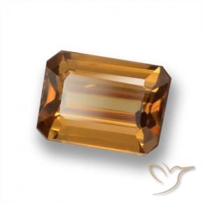 Circón Naranja medio natural de 1.83 ct, Corte Octágono / Esmeralda, VVS