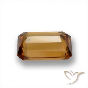 Circón Naranja medio natural de 1.83 ct, Corte Octágono / Esmeralda, VVS