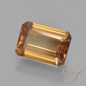 Circón Naranja oscuro natural de 1.35 ct, Corte Octágono / Esmeralda, VVS
