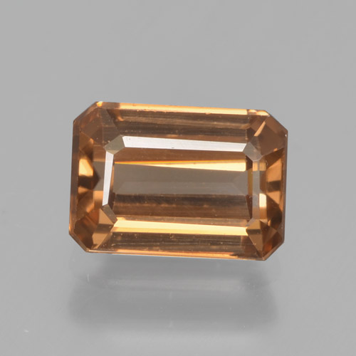 Circón Naranja medio natural de 1.70 ct, corte esmeralda, VVS