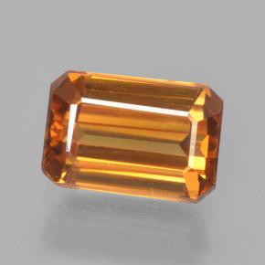 Circón naranja natural de 1,66 ct, corte esmeralda, VVS