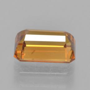 Circón naranja natural de 1,66 ct, corte esmeralda, VVS