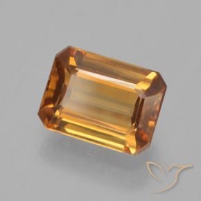 Circón Marrón naranja natural de 1.56 ct, Corte Octágono / Esmeralda, VVS