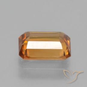 Circón Marrón naranja natural de 1.56 ct, Corte Octágono / Esmeralda, VVS
