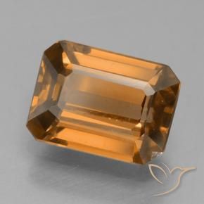 Circón Naranja medio natural de 1.41 ct, Corte Octágono / Esmeralda, VS-SI