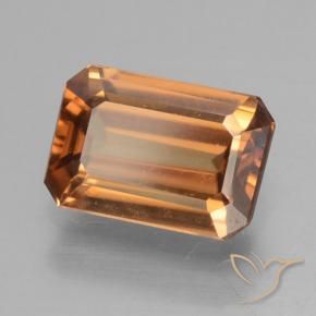 Circón Naranja medio natural de 1.19 ct, Corte Octágono / Esmeralda, VVS