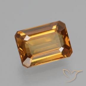 Circón Marrón naranja natural de 1.38 ct, Corte Octágono / Esmeralda, VVS