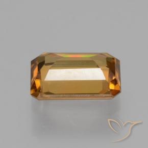 Circón Marrón naranja natural de 1.38 ct, Corte Octágono / Esmeralda, VVS