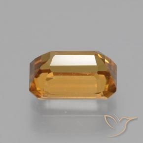 Circón Marrón naranja natural de 1.55 ct, Corte Octágono / Esmeralda, VVS-VS