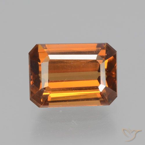 1.64ct Natural Naranja terroso Circón, corte esmeralda, VVS-VS