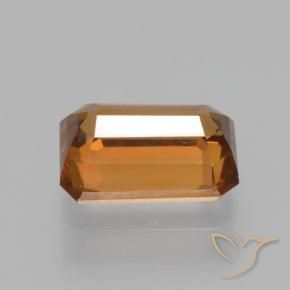 Circón Naranja terroso natural de 1.64 ct, Corte Octágono / Esmeralda, VVS-VS
