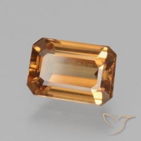 Circón Marrón naranja natural de 1.36 ct, Corte Octágono / Esmeralda, VVS